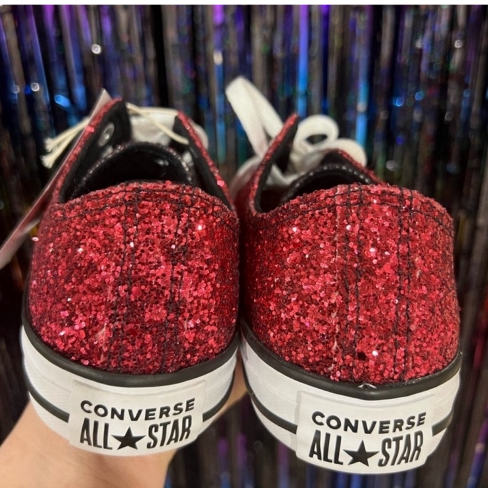 Women’s customized PINK GLITTER converse - Picture 4 of 5